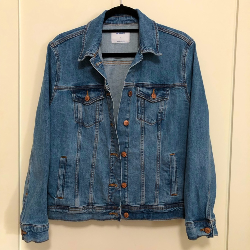 Jean Jacket with Copper Buttons - L